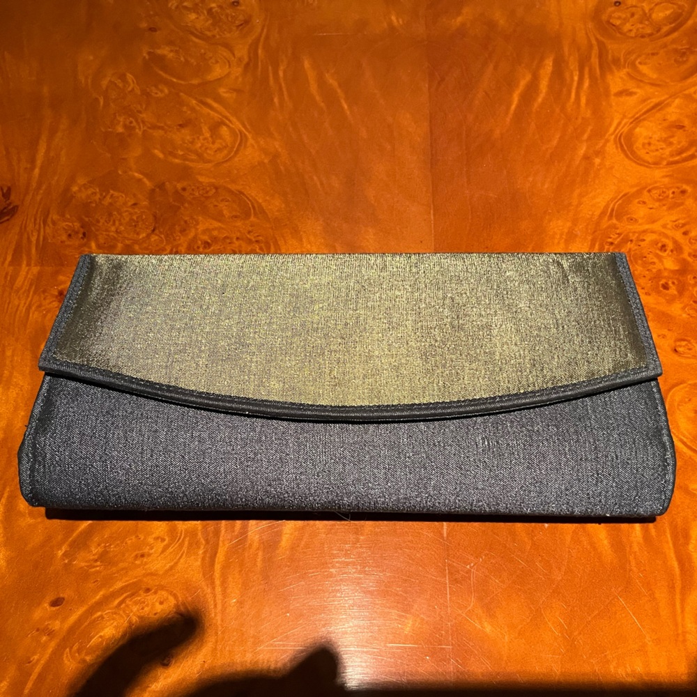 Elegant Blue/gray and Gold Clutch